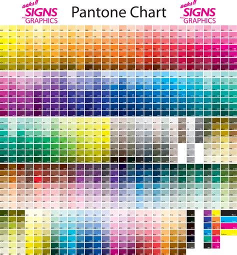 Aahs Signs : Company Info : Resources : Pantone Color Chart