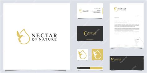 Premium Vector | Nectar of nature logo and brand identity design