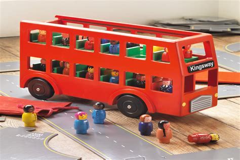 Fair Trade Wooden Toy Red Bus - The Little Fair Trade Shop