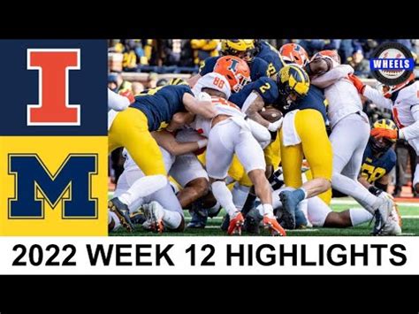 #3 Michigan vs Illinois Highlights | College Football Week 12 | 2022 ...