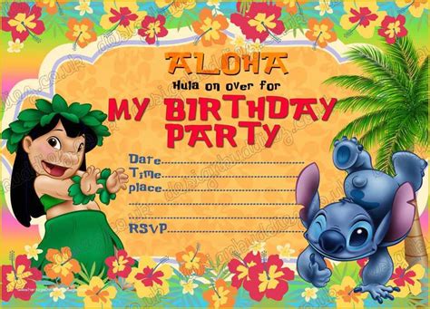 Free Lilo and Stitch Invitation Template Of Lilo and Stitch Stitch ...