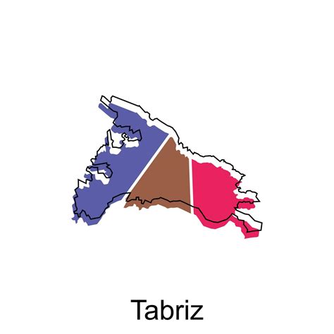 Tabriz City of Iran map vector illustration, vector design template 26400814 Vector Art at Vecteezy