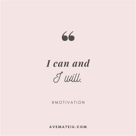 I can and I will. Quote 297 - Ave Mateiu