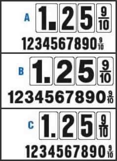 Gas Station Pricing Sign Letters - Zip Sign Letters