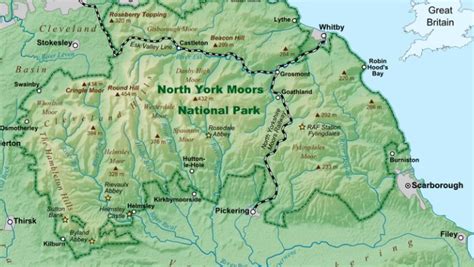 Map of the North Yorkshire Moors. Image result for where are the moors? North York Moors. The ...