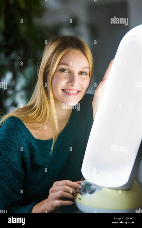 Light therapy, or phototherapy : treatment of depression with light Stock Photo - Alamy