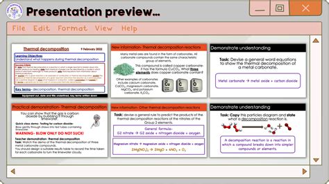 Thermal decomposition | Teaching Resources