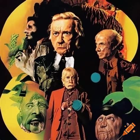 60s collage movie poster painting for doctor who: the mutants on Craiyon