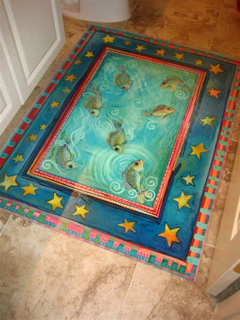 Painting It: floorcloth | Floor cloth, Painted floor cloths, Painted rug