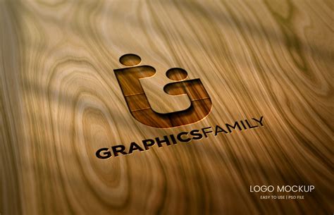 Photorealistic Laser cut Engraved Wood Logo Mockup – GraphicsFamily