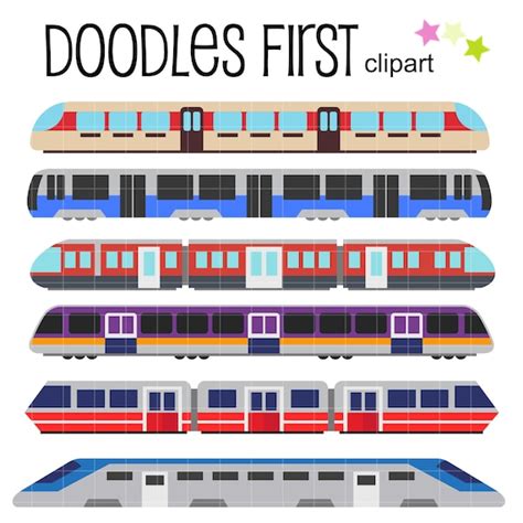 Metro Subway Trains Digital Clip Art for Scrapbooking Card - Etsy Canada