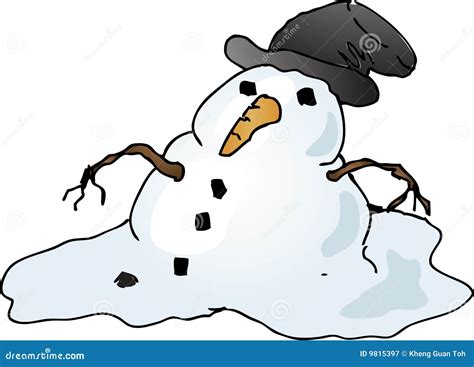 Melting Snowman Cartoon Vector | CartoonDealer.com #9815397