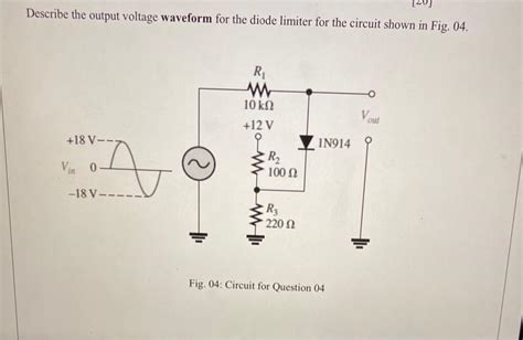 Solved Describe the output voltage waveform for the diode | Chegg.com