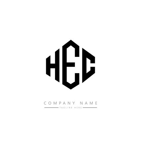 HEC letter logo design with polygon shape. HEC polygon and cube shape logo design. HEC hexagon ...