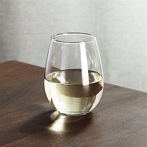 Stemless White Wine Glass 11.75 oz | Crate and Barrel