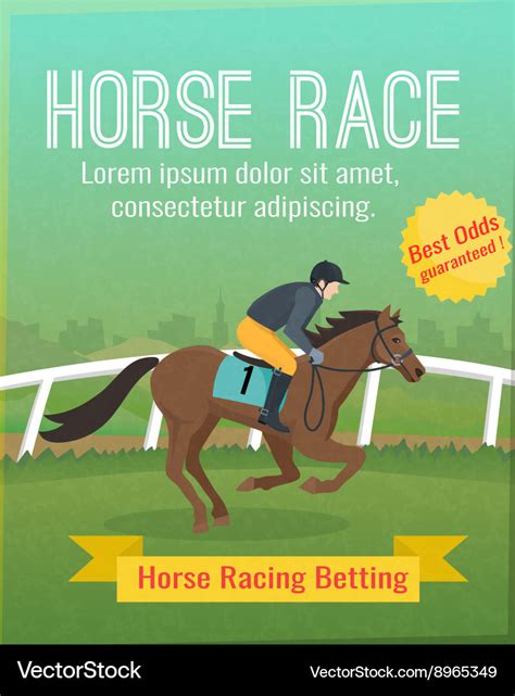 Horse racing poster Royalty Free Vector Image - VectorStock