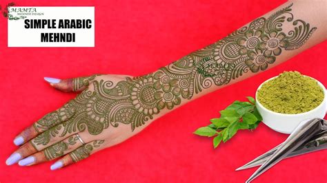 SIMPLE STYLISH & EASY ARABIC MEHNDI DESIGN | BEL MEHNDI DESIGNS FOR HANDS - YouTube