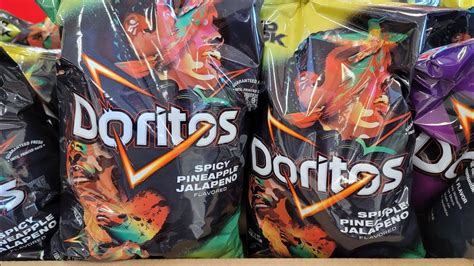 Doritos Spicy Pineapple Jalapeno Solid Black chip review - YouTube