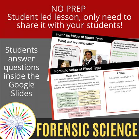 Blood Type Evidence Lesson + Lab + Review Questions