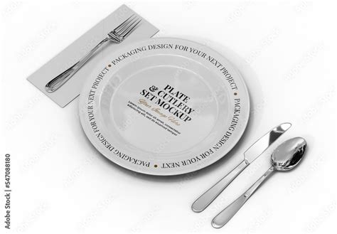 Dish Plate Mockup Stock Template | Adobe Stock