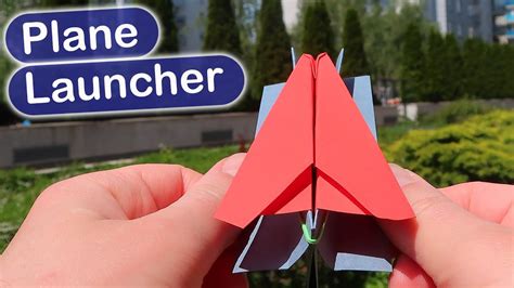 DIY a paper plane launcher. How to make paper Airplanes - RubberBand launcher. Origami paper ...