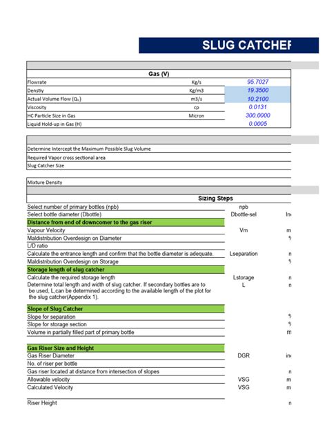 Slug Catcher Sizing | PDF | Gases | Statistical Mechanics