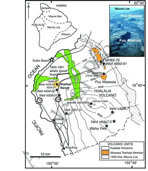 Hualalai Lava Flow Map