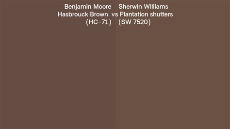 Benjamin Moore Hasbrouck Brown (HC-71) vs Sherwin Williams Plantation ...
