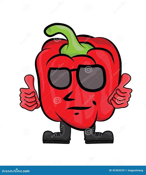 Red Pepper Cartoon Character Stock Illustration - Image: 42365533