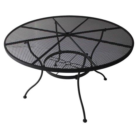 Shop Garden Treasures Davenport 48-in W x 48-in L Round Steel Dining Table at Lowes.com