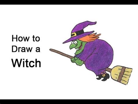 Easy Halloween Witch Drawings