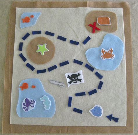 Sew Can Do: CraftShare Week 8: Felt Is Fun Treasure Map