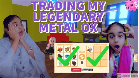 TRADING MY LEGENDARY METAL OX IN ADOPT ME ROBLOX - YouTube