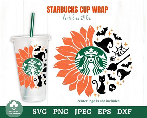 Sunflower Witch Coffee Cup Wrap Svg Witch Coffee Cup Svg - Etsy | Etsy, Cup wrap, Scrapbook kits