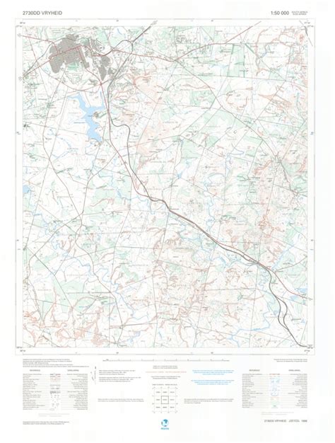 2730DD VRYHEID Map by Chief Directorate: National Geo-spatial Information | Avenza Maps