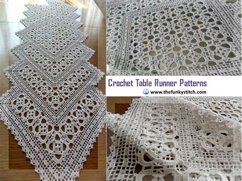 Home & Living Kitchen & Dining Table Linens Vintage Crochet Table Runner Hand Crochet Edging ...