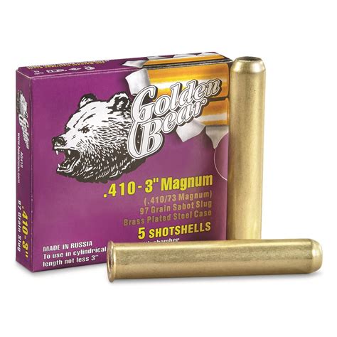 Golden Bear, .410, 3", 97 Grain, 50 Rounds - 119743, 410 Gauge Shells at Sportsman's Guide