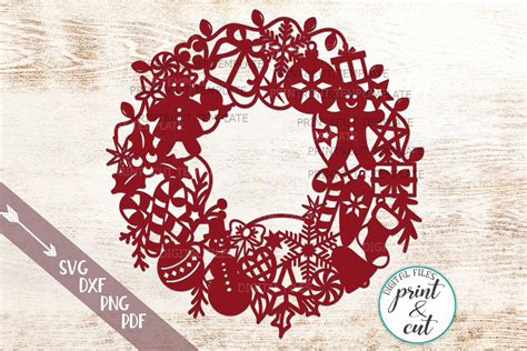 Christmas Wreath Graphic by Cornelia · Creative Fabrica