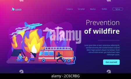 Prevention of wildfire concept landing page Stock Vector Image & Art ...