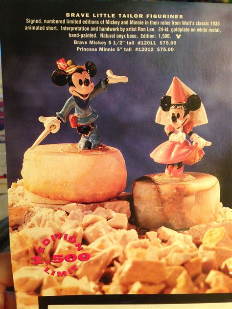 Brave Little Tailor Mickey Mouse and Minnie Mouse Ron Lee Sculpture, Disney Catalog Ron, Brave ...