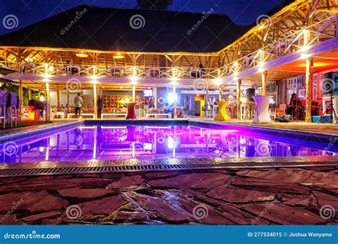 Hotel Pool at Night in Kigali Editorial Image - Image of celebration ...