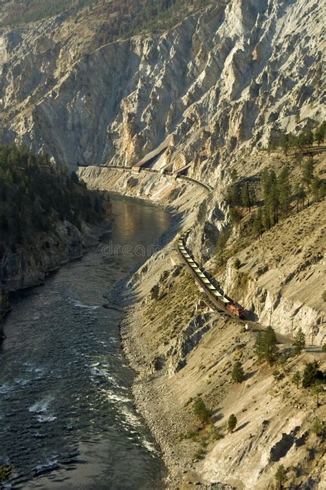 Fraser Canyon Train stock image. Image of cargo, railcar - 7948239