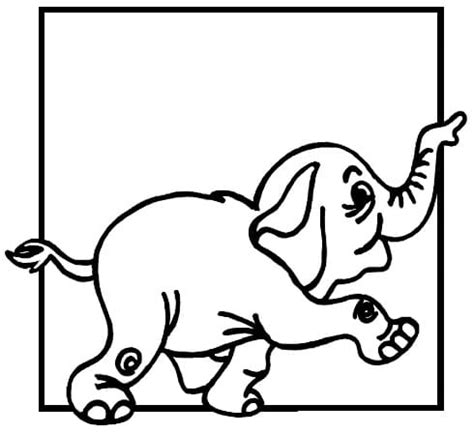 Free Printable Baby Elephant coloring page - Download, Print or Color Online for Free