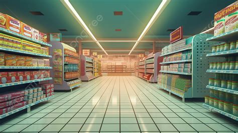 This Is An Animation Showing A Grocery Store Background, 3d Illustration Of A Supermarket, Hd ...