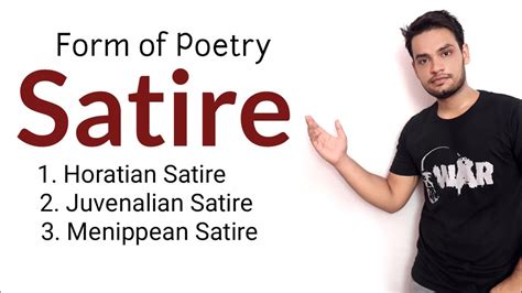 Satire : form of poetry in Hindi Horatian Satire Juvenalian Satire Menippean Satire - YouTube