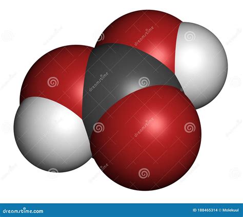 Fusione Molecola Di Acido Carbonico 3d. Formata Quando Il Biossido Di ...