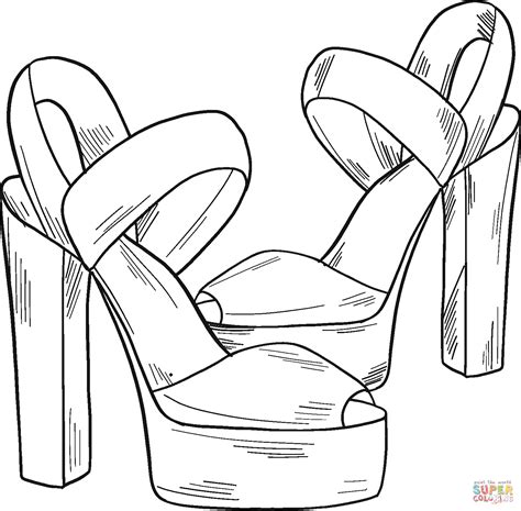 High Heel coloring page | Free Printable Coloring Pages