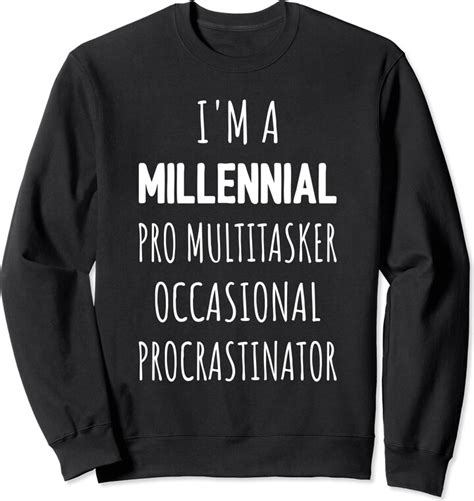 Millennial Meme Funny Joke 80s 90s Adult Gen-Z I'm A Millennial Procrastinator Meme Funny Men ...