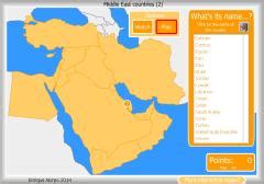 Interactive political flash map Countries of Middle East. What's the name...? - Mapas ...