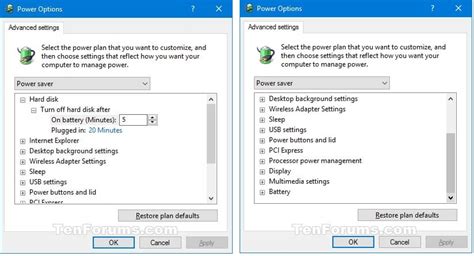 Change Power Plan Settings in Windows 10 | Tutorials